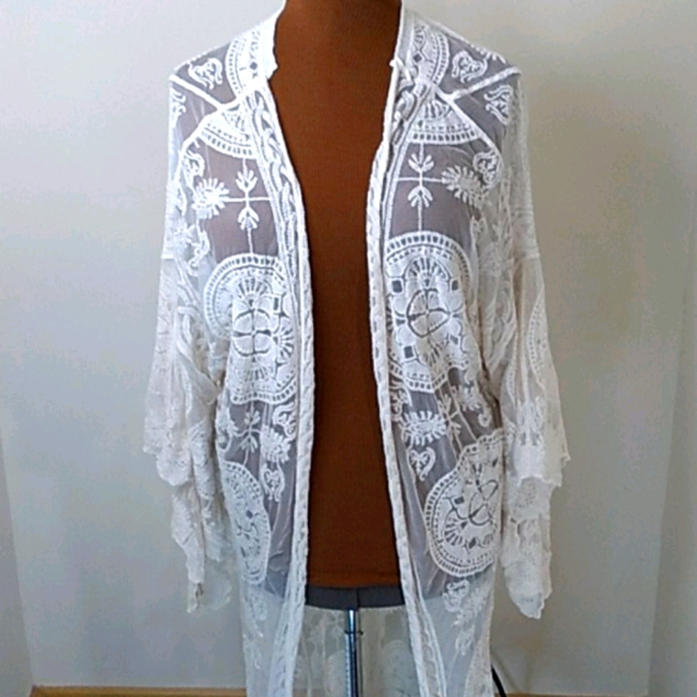 Lace duster/kimono/cardigan